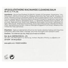 is glutathione good for hair Glutathione Niacinamide, Cleansing Balm, 2.71 fl oz (80 ml)