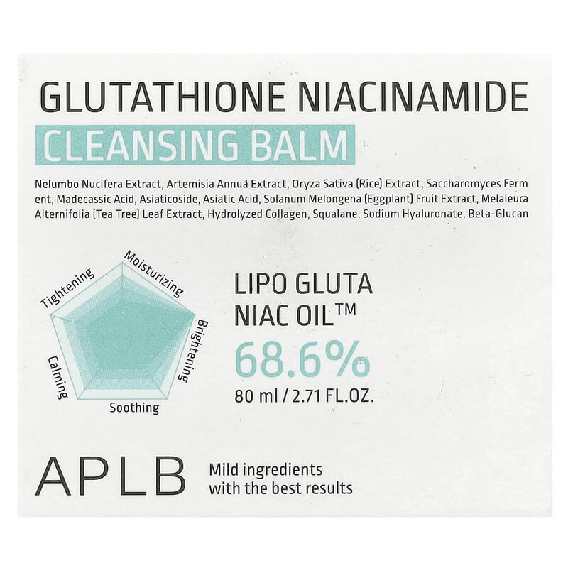 aplb glutathione niacinamide cleansing balm APLB main image 1