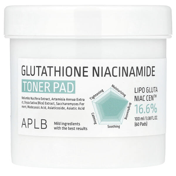 APLB, 글루타치온 나이아신아마이드 토너 패드, 60매, 100ml(3.38fl oz)