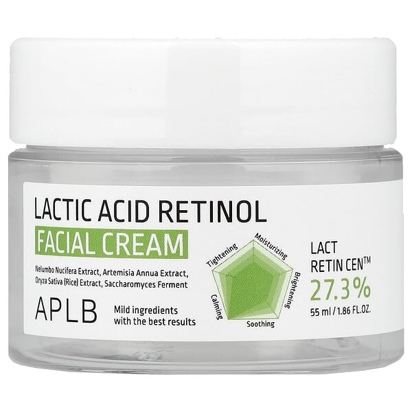 APLB, 락틱애씨드 레티놀 페이셜 크림, 55ml(1.86fl oz)