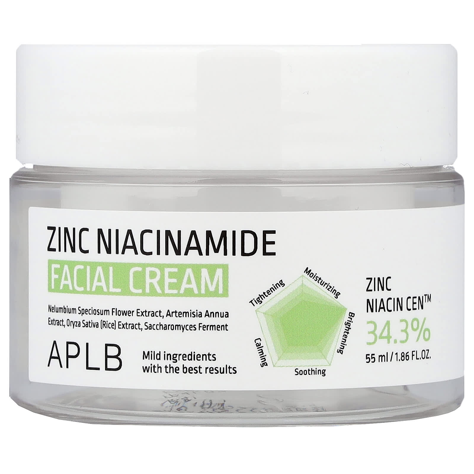 Zinc Niacinamide Facial Cream, 1.86 fl oz (55 ml)