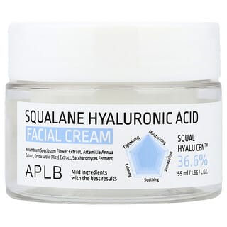 APLB, Crema facial con escualano y ácido hialurónico, 55 ml (1,86 oz. líq.)