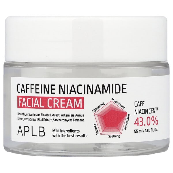 APLB, 카페인 및 나이아신아마이드 페이셜 크림, 55ml(1.86fl oz)