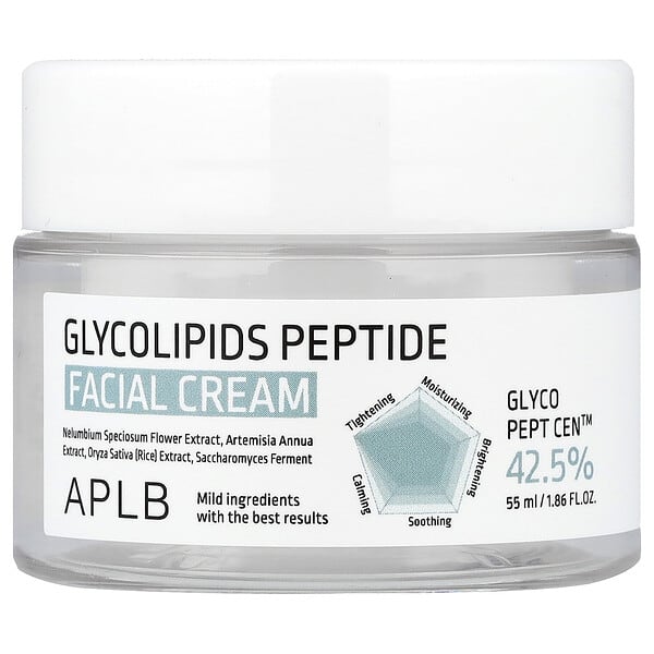 APLB, 글라이코리피드 펩타이드 페이셜 크림, 55ml(1.86fl oz)