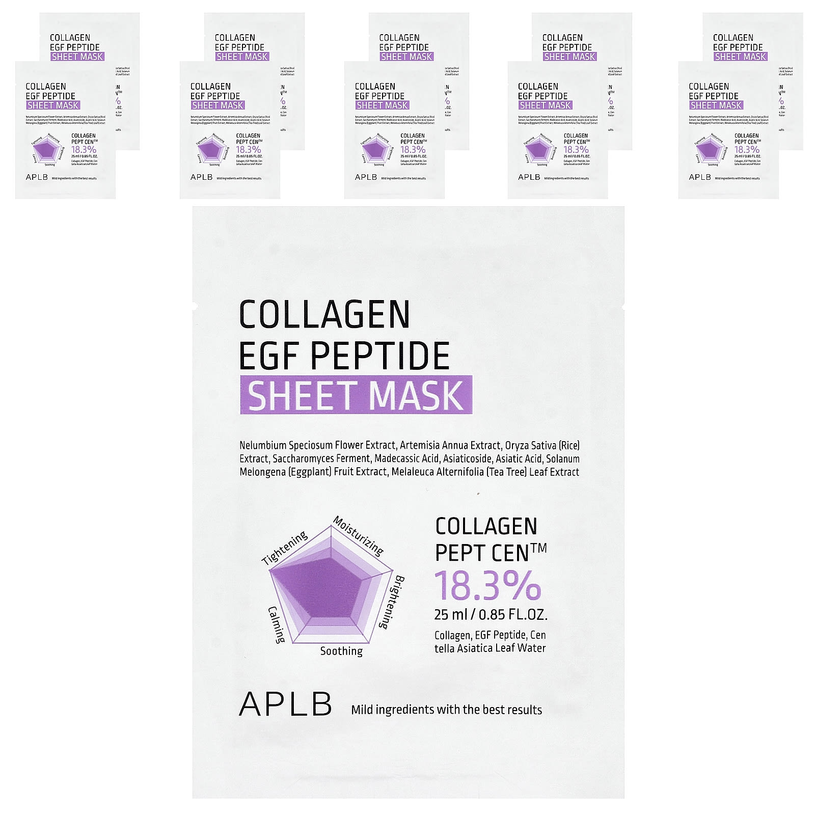 TBC FACE CPH SHEET PACK EX ＋ EGF Amazon.com : EGF Collagen Face sheet Mask 1.18OZ*10. 1Day 1Mask