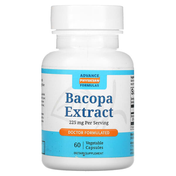 Advance Physician Formulas, Inc., Bacopa Extract, 225 mg, 60 Vegetable Capsules