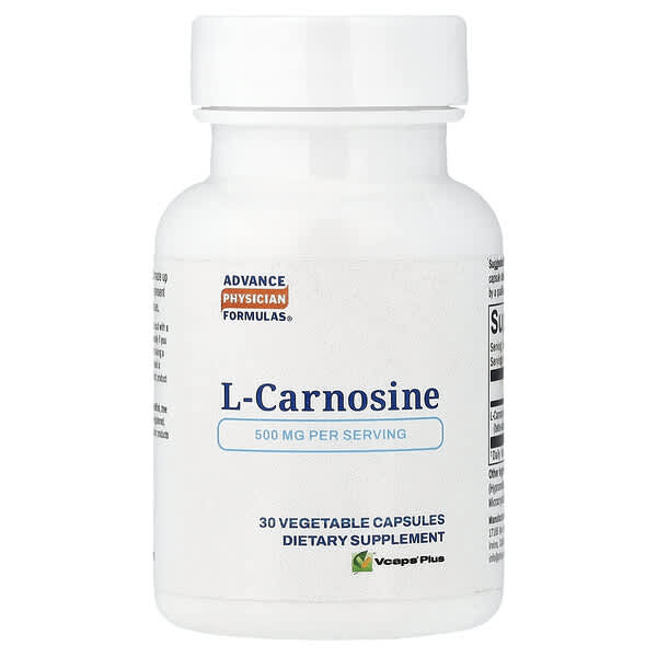 Advance Physician Formulas, L-Carnosine, 500 mg, 30 Vegetable Capsules — product photo 1