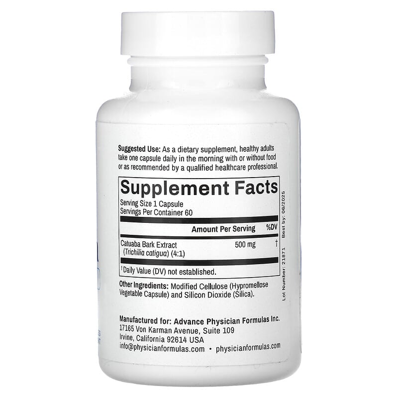 Catuaba, 500 mg, 60 Capsules