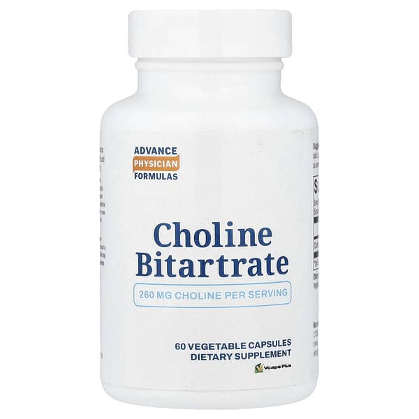 Advance Physician Formulas Choline Bitartrate, 260 mg, 60 Vegetable Capsules