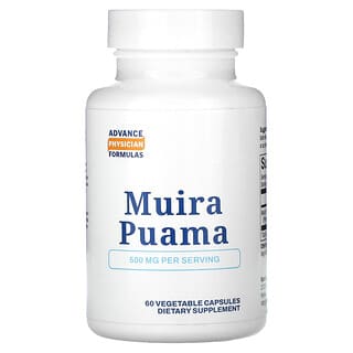 Advance Physician Formulas, Muira Puama, 500 mg, 60 Cápsulas Vegetais