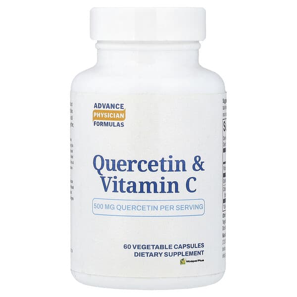 Advance Physician Formulas Quercetin & Vitamin C, 500 mg, 60 Vegetable Capsules