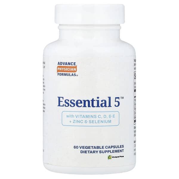 Essential 5™ With Vitamins C, D, & E + Zinc & Selenium, 60 Vegetable Capsules