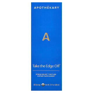 Apothekary, Take The Edge Off, настойка для снятия стресса, 100 мл (3,4 жидк. унции)