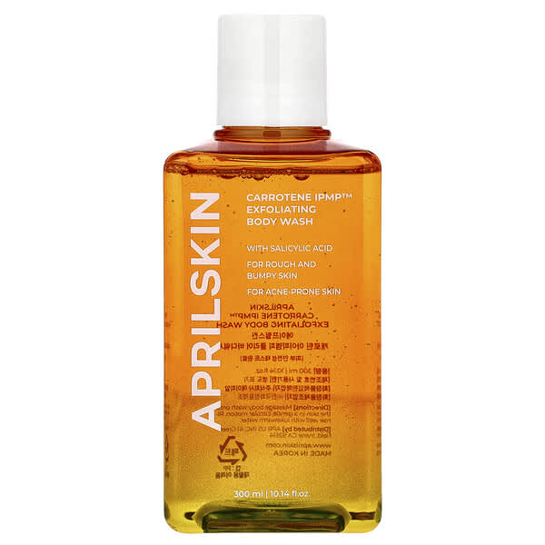 April Skin, Carrotene IPMP™ 각질 제거 바디 워시, 300ml(10.14fl oz)