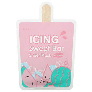 A'Pieu, Icing Sweet Bar Beauty Sheet Mask, Wassermelone, 1 Tuchmaske, 21 g (0,74 oz.)
