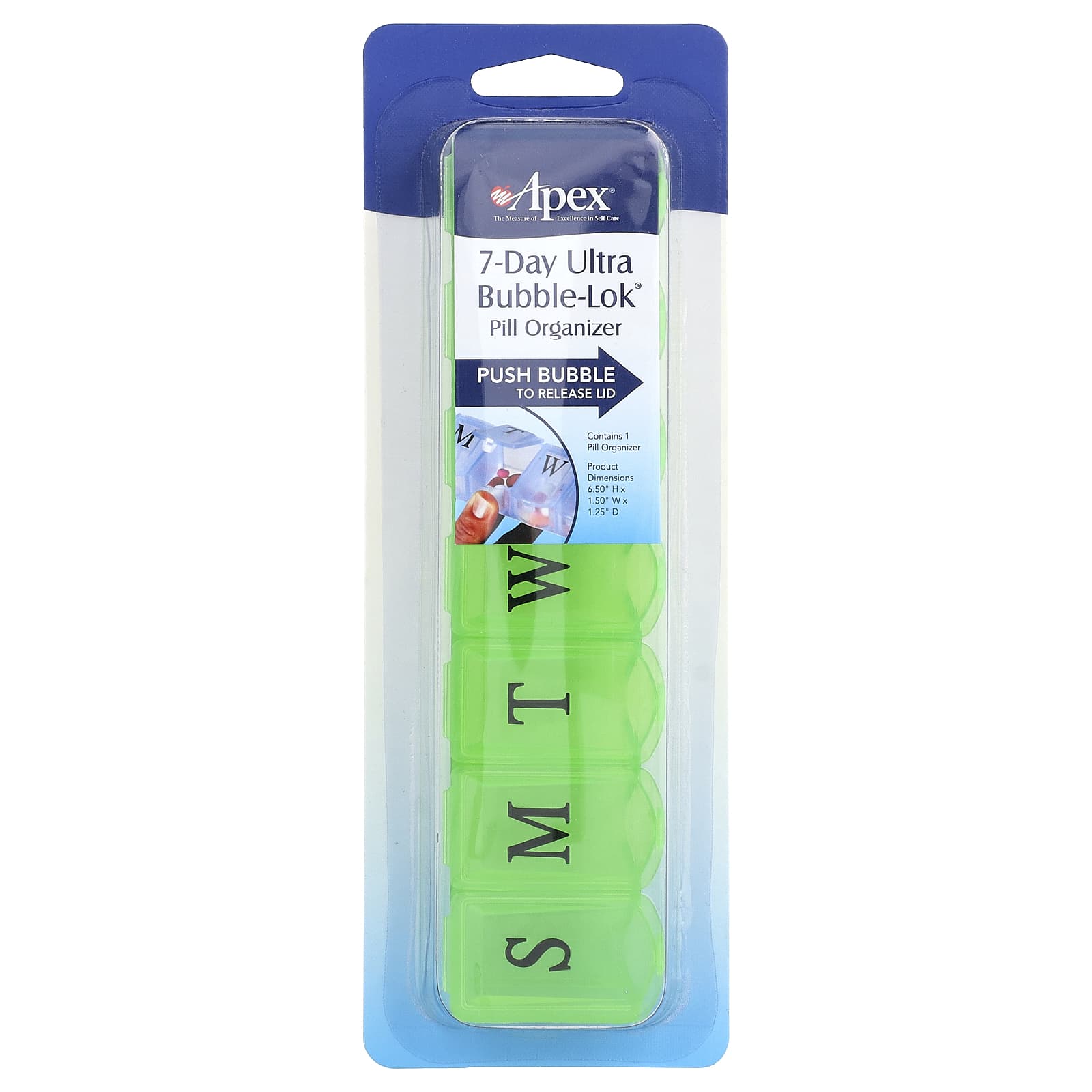 ハナビ　ピルケース 7日間用ウルトラ バブルロック ピルケース、1個