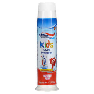 Aquafresh, Kid's Cavity Protection Fluorid Toothpaste, Kinderzahnpasta mit Fluorid, ab 2 Jahren, „Bubble Mint“, 130,4 g (4,6 oz.)