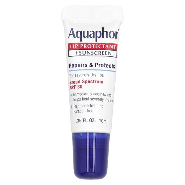 Aquaphor, 護唇膏+抗曬霜多面，SPF 30，0.35 液量盎司（10 毫升）