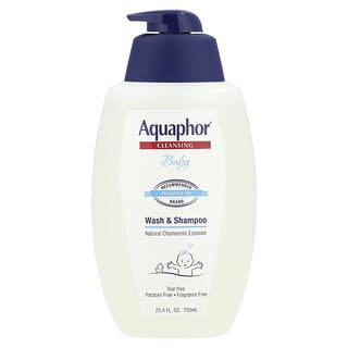 Aquaphor, Pour bébé, lotion nettoyante et shampooing, sans parfum, 750 ml (25,4 oz liq.)