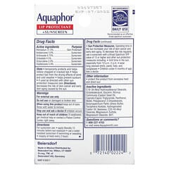Aquaphor (أكوافور)‏, واقٍ للشفاه + واقي شمسي ، عامل حماية من الشمس 30 ، أنبوبان ، 0.35 أونصة سائلة (10 مل) لكل منهما