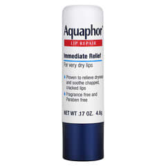 Aquaphor, бальзам для губ, стік, миттєве відновлення, без ароматизаторів, 1 шт., 4,8 г (0,17 унції)