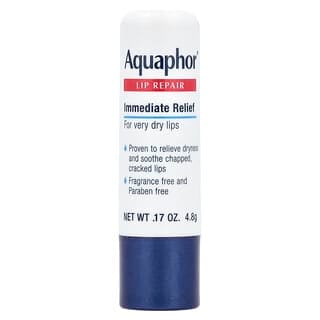 Aquaphor, бальзам для губ, стік, миттєве відновлення, без ароматизаторів, 1 шт., 4,8 г (0,17 унції)