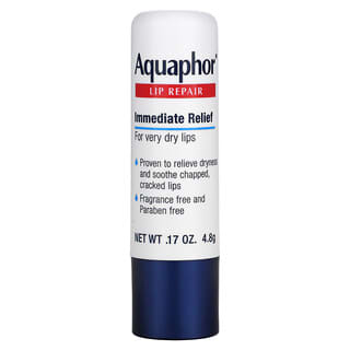 Aquaphor, Lip Repair, Stick, Immediate Relief, Fragrance Free, 1 Stick,  0.17 oz (4.8 g)
