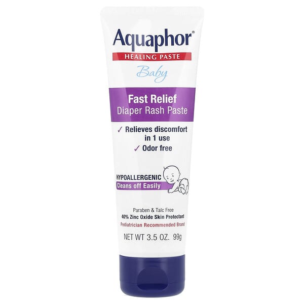 Aquaphor, 아기용, 힐링 페이스트, 패스트 릴리프 다이퍼 래쉬 페이스트, 99g(3.5oz)