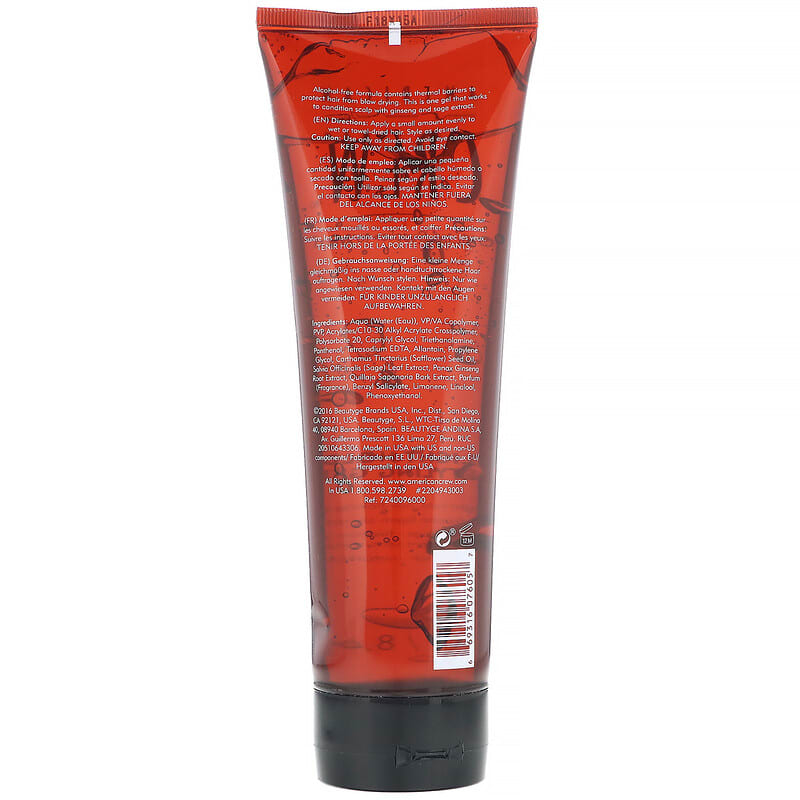 American Crew Light Hold Styling Gel 8.4oz/250ml : : Beauty &  Personal Care