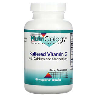 Nutricology, буферизированный витамин С с кальцием и магнием, 120 вегетарианских капсул