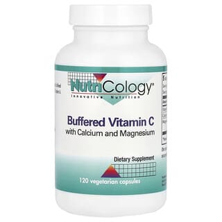 Nutricology, Buffered Vitamin C with Calcium and Magnesium, Gepuffertes Vitamin C mit Calcium und Magnesium, 120 pflanzliche Kapseln