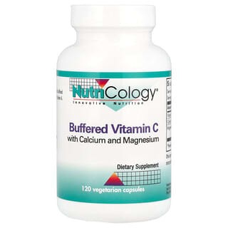 Nutricology, 칼슘 및 마그네슘이 함유된 완충형 비타민C, 베지 캡슐 120정