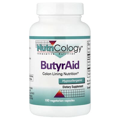 Nutricology, ButyrAid, 100 Vegetarian Capsules