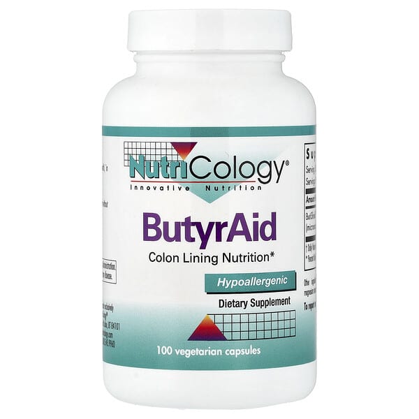 Nutricology, ButyrAid, 100 Vegetarian Capsules