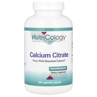 Nutricology, Calcium Citrate, 180 Vegetarian Capsules