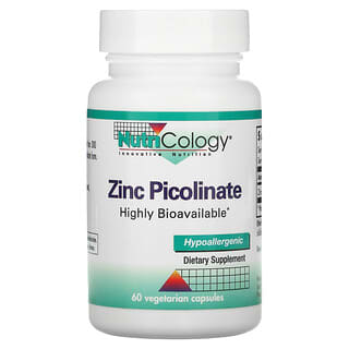 Nutricology, Picolinate de zinc, 60 capsules végétariennes