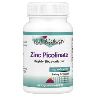 Nutricology, Picolinate de zinc, 60 capsules végétariennes