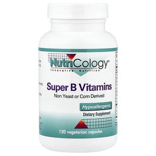 Nutricology, Super B-Vitamine, 120 Vegetarische Kapseln