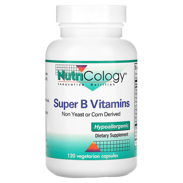 Nutricology, Super B-Vitamine, 120 Vegetarische Kapseln