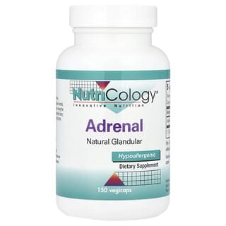 Nutricology, Adrenal, Natural Glandular, 150 Vegi Caps