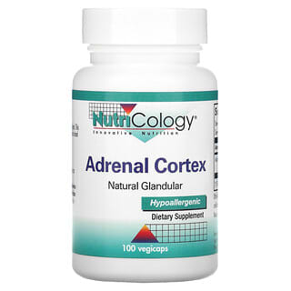 Nutricology, Adrenal Cortex, Natural Glandular, Nebennierenrinde, natürliches Drüsengewebe, 100 Vegicaps