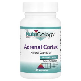 Nutricology, Adrenal Cortex, Natural Glandular, 100 рослинних капсул