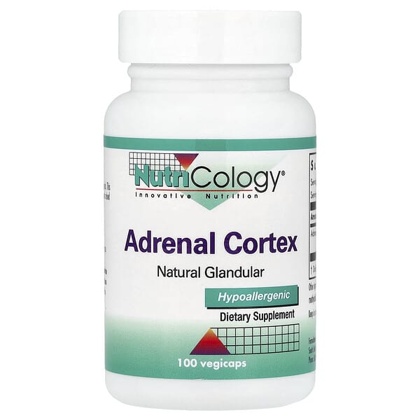 Nutricology, Adrenal Cortex, 100 Vegicaps (100 mg per Capsule) — product photo 1