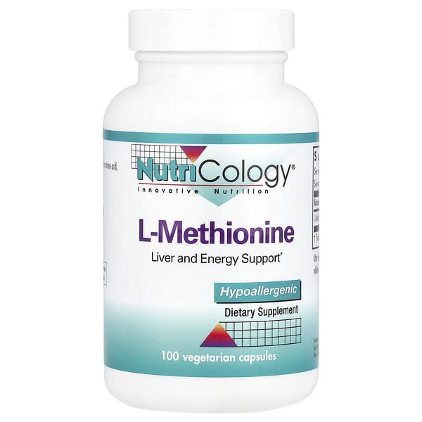 NutriCology L-Methionine, 500 mg, 100 Vegetarian Capsules