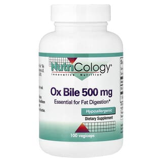 Nutricology, Ox Bile, 500 mg, 100 Bitkisel Kapsül