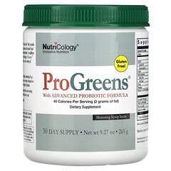 Nutricology, ProGreens con fórmula probiótica avanzada, 265 g (9,27 oz)