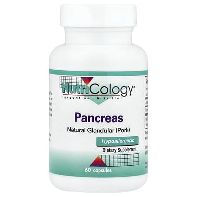 Nutricology, Pancreas, Natural Glandular (Pork), 60 Capsules (425 mg Per capsule)