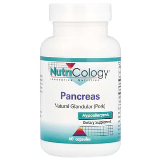 Nutricology, Pancreas, Natural Glandular (Pork), 60 Capsules
