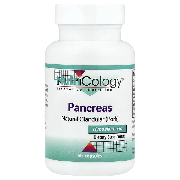 Pancreas, Natural Glandular (Pork), 60 Capsules (425 mg Per capsule)