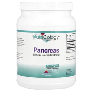 Nutricology, Páncreas, Glandular natural (cerdo), 720 cápsulas